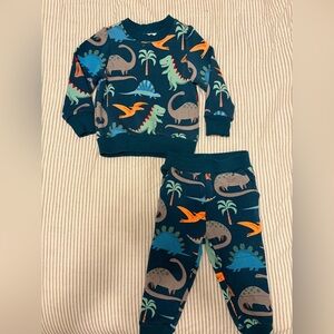 Little Sleepies Dinosaur Print sweater with sweatpants